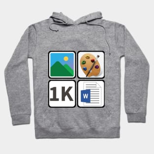 A Picture Paints A Thousand  Words Icon Design (In Colors) Hoodie